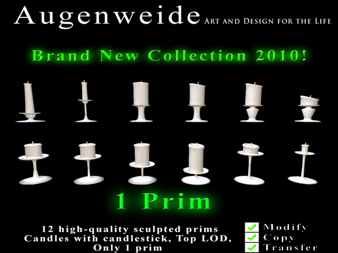 Augenweide Sculpty Candles