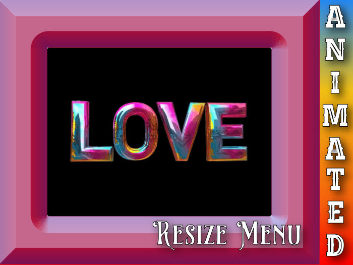  ★★★★★ ~ NEON LOVE SIGN - Animated - Resize Menu
