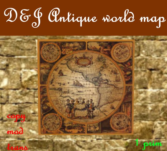 D&J Antique world map (boxed)