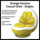 Orange Passion Casual Chair - Singles