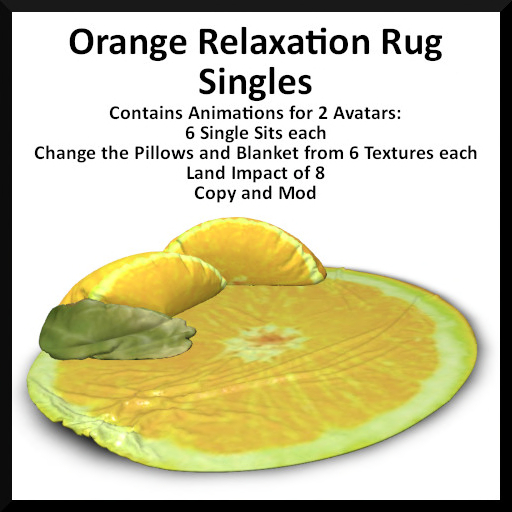 Orange Relaxation Rug - Singles