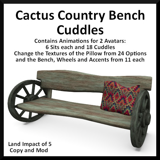 Cactus Country Bench - Cuddles