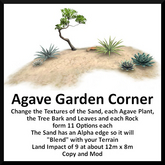 Agave Garden Corner from the Cactus Country Collection