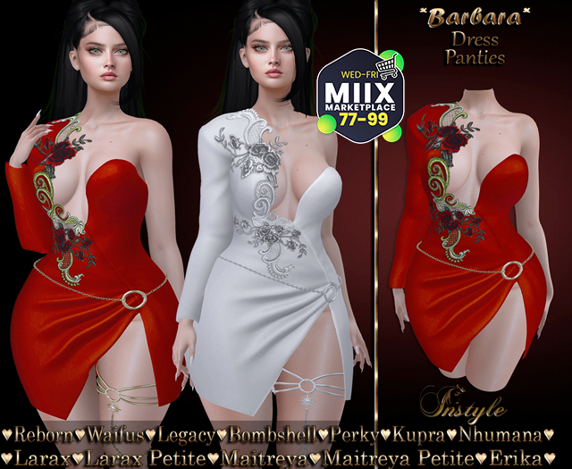 PROMOTION InStyle Dress * Barbara* - v3 Scarlet