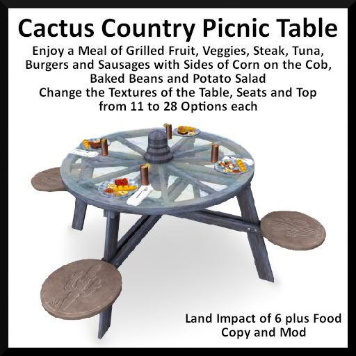 Cactus Country Picnic Table