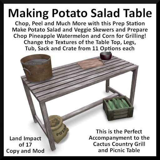 Making Potato Salad Table