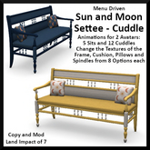 Sun and Moon Settee - Cuddles
