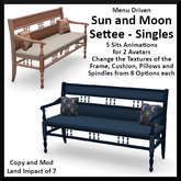 Sun and Moon Settee - Singles