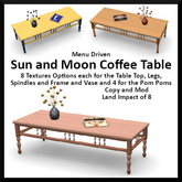 Sun and Moon Coffee Table Set