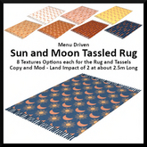 Sun and Moon Tasseled Rug