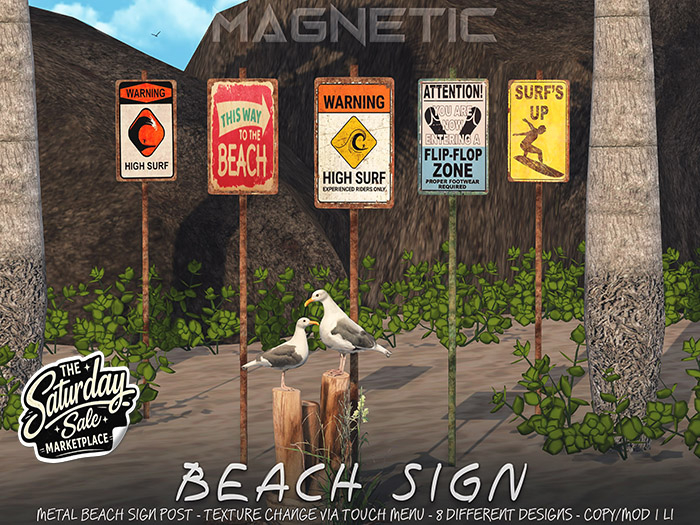 Magnetic - Beach Sign