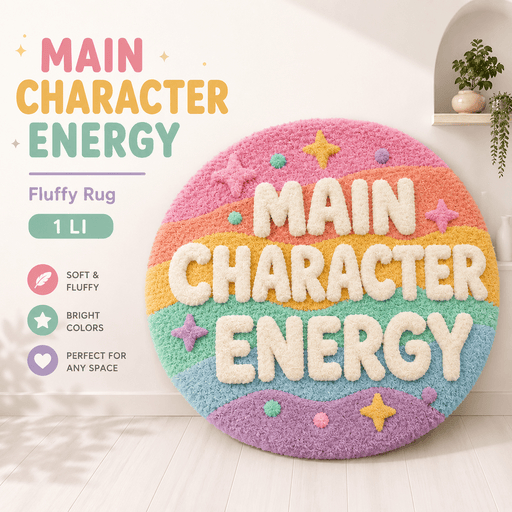 Main Character Energy Fluffy Rug