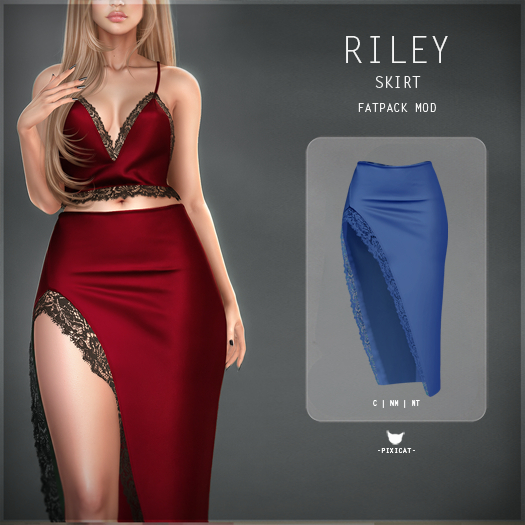 -Pixicat- Riley Skirt (Blue)