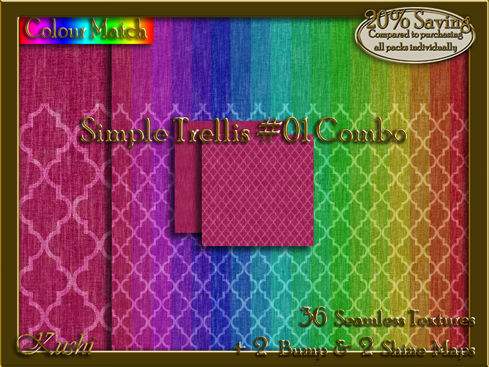 Simple Trellis #01 COMBO Texture Bundle