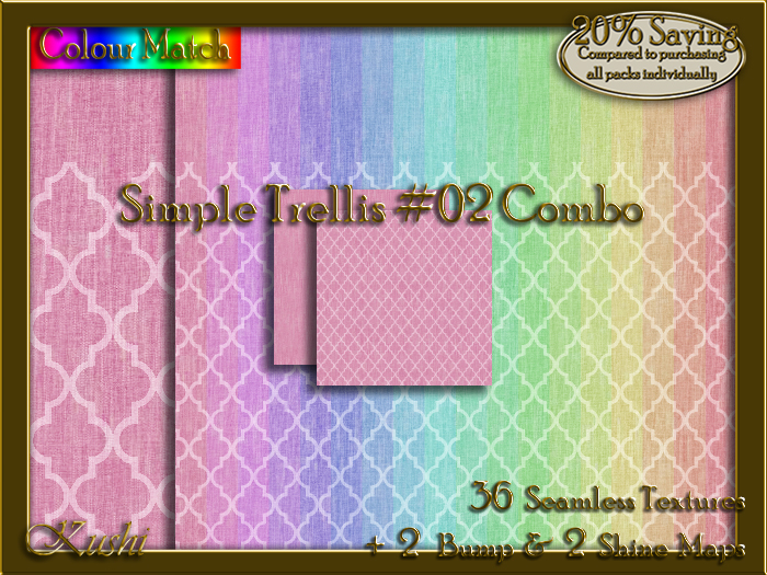 Simple Trellis #02 COMBO Texture Bundle