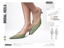 BASHKA - Bridal Heels (Green)