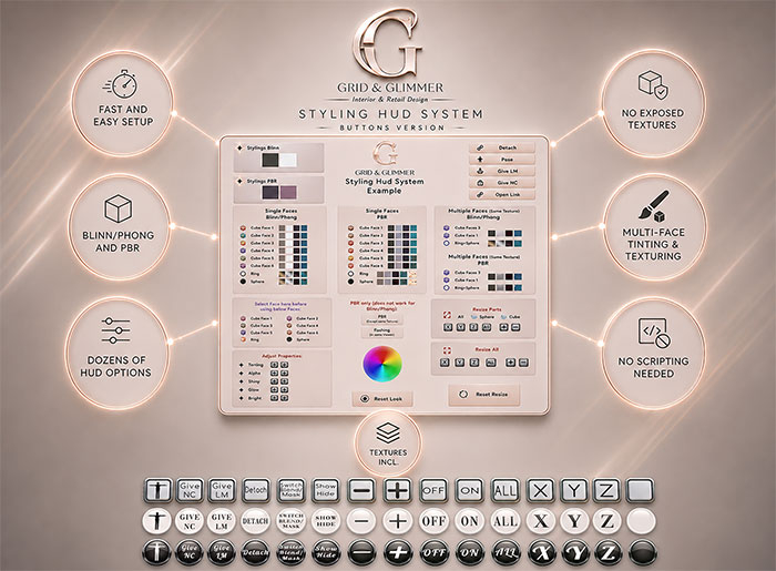 Grid & Glimmer Styling HUD System