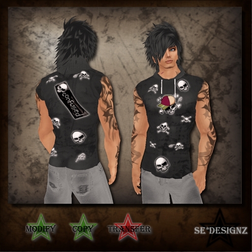 [SE*Designz] Skater Skull Top (him)