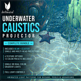 Botanical Underwater Caustics Projector Bundle | Cluster + Beam + HUD
