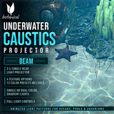 Botanical Underwater Caustics Projector Beam | Single Fixture + HUD