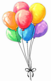 Tams - Kids Room Wall Decor - Rainbow Balloons