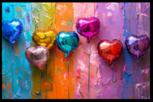 Tams - Kids Room Wall Decor - Rainbow Hearts