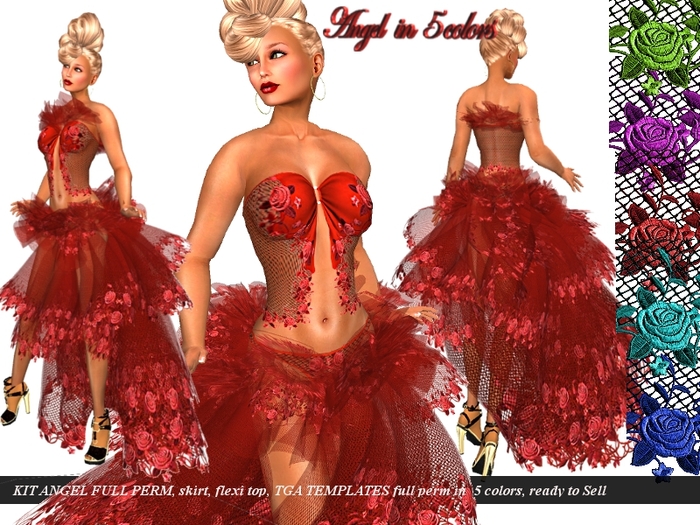 KIT ANGEL TGA TEMPLATE FULL PERM AND FLEXI SKIRT