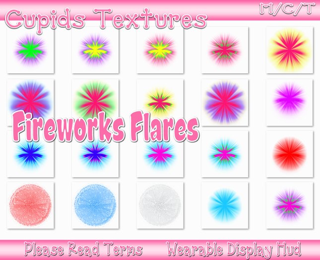 20 FIREWORKS FLARES Textures