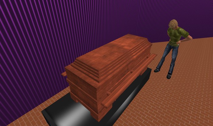 Wood Coffin Functional Door