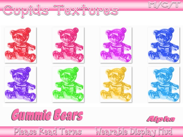 8 Gummie Bears Textures