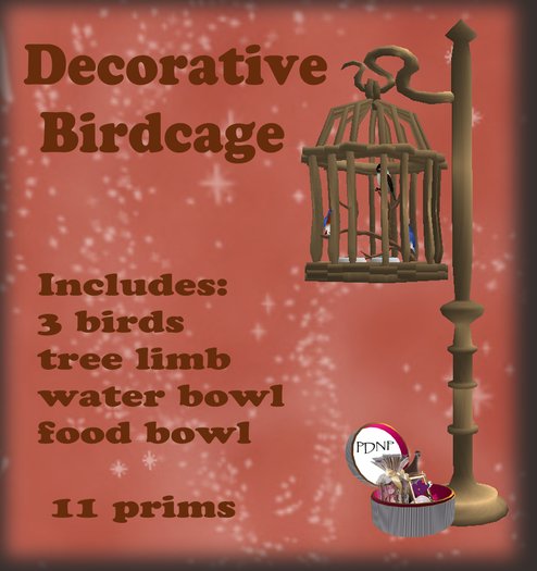 PDN: DECORATIVE BIRDCAGE GOLD BOX