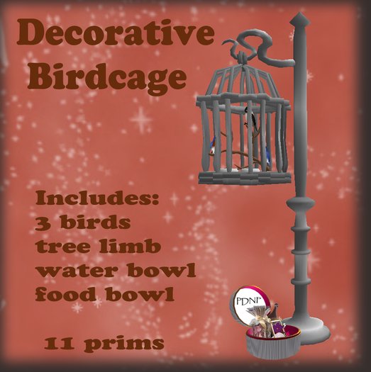 PDN: DECORATIVE BIRDCAGE SILVER BOX