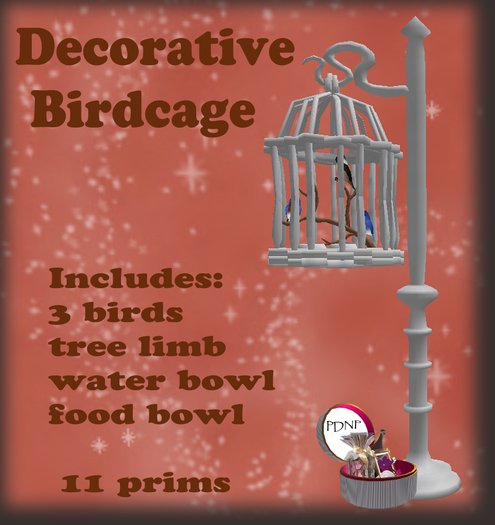 PDN: DECORATIVE BIRDCAGE WHITE BOX
