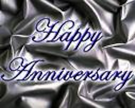 Happy Anniversary Satin