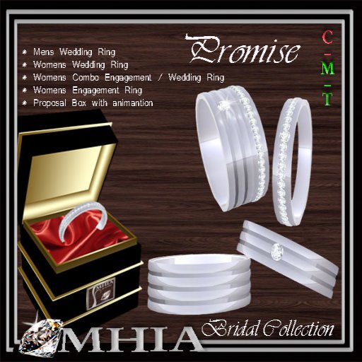 Promise silver - Wedding Ring Set [BOXED]