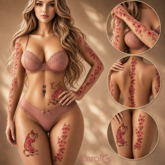 CAROLG. - Maneki & Sakura Tattoo - Color & Tintable