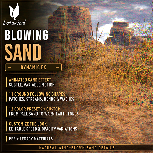 Blowing Sand - Animated Drifting Sand Ground Overlay - 11 Pieces - PBR