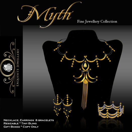 Exquisite Myth Jewelry Set Black & Gold
