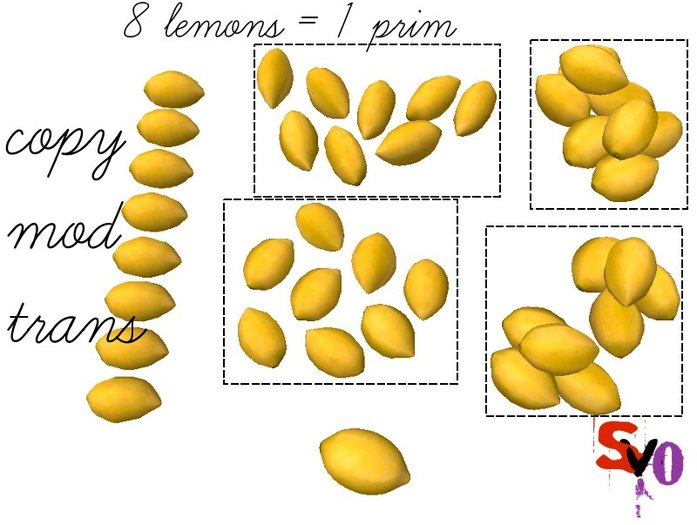 8 lemons = 1 prim (box)