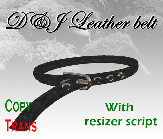 D&J Leather belt (boxed)