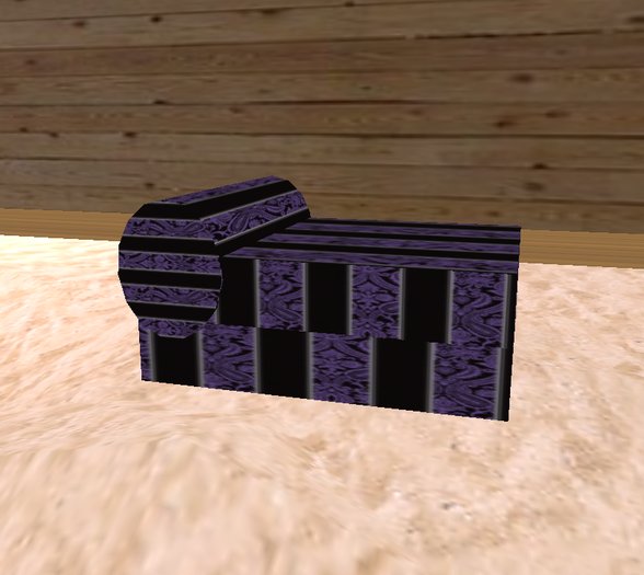 Sofa Bed Purple Goth Stripes