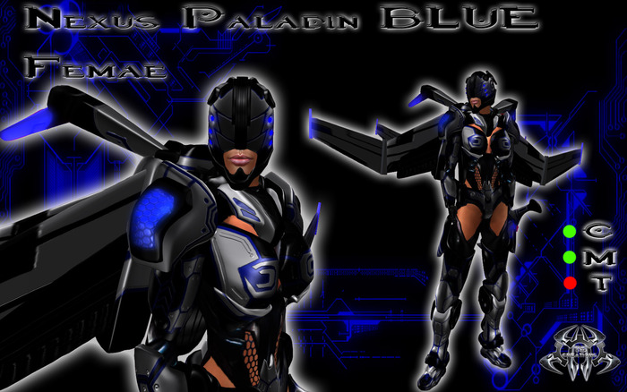 TSC Nexus Paladin (Female) BLUE  Armor TagSciFi