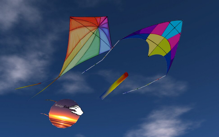 dE Kite Kit - Make your own, or fly one of the five included ones