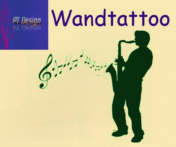 PT Wandtattoo "Saxophon"