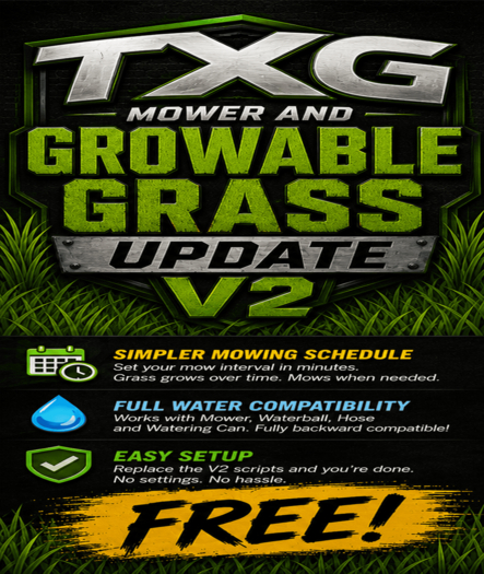 TXG Mowers and Growable Grass Update v2