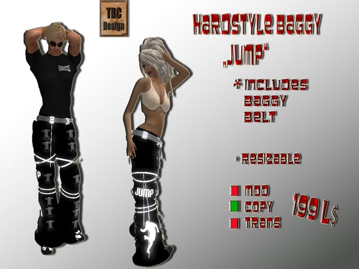 .:TBC Design:. Hardstyle Baggy JUMP - Black