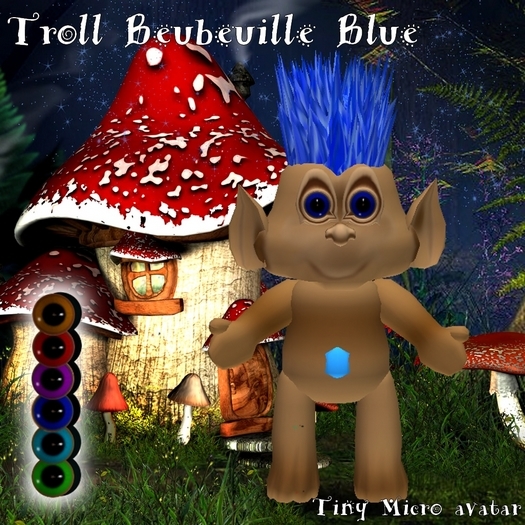 Troll Beubeuille Blue Hairs tiny micro avatar