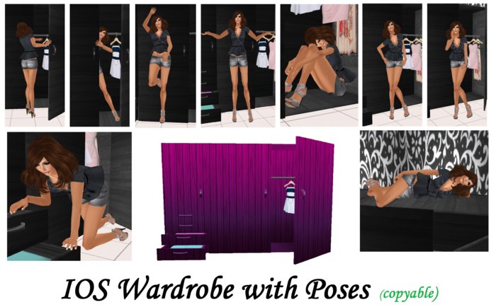 IOS Wardrobe with Poses Violet Wood