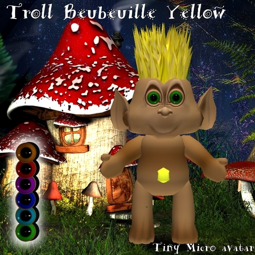 Troll Beubeuille Lavander pêlos micro avatar Tiny