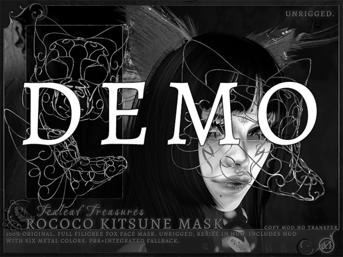 Tealeaf Treasures - Rococo Kitsune Mask DEMO